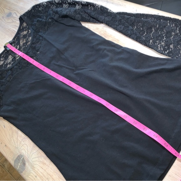 Bozzolo Long Sleeve Black Lace Top - Picture 7 of 13